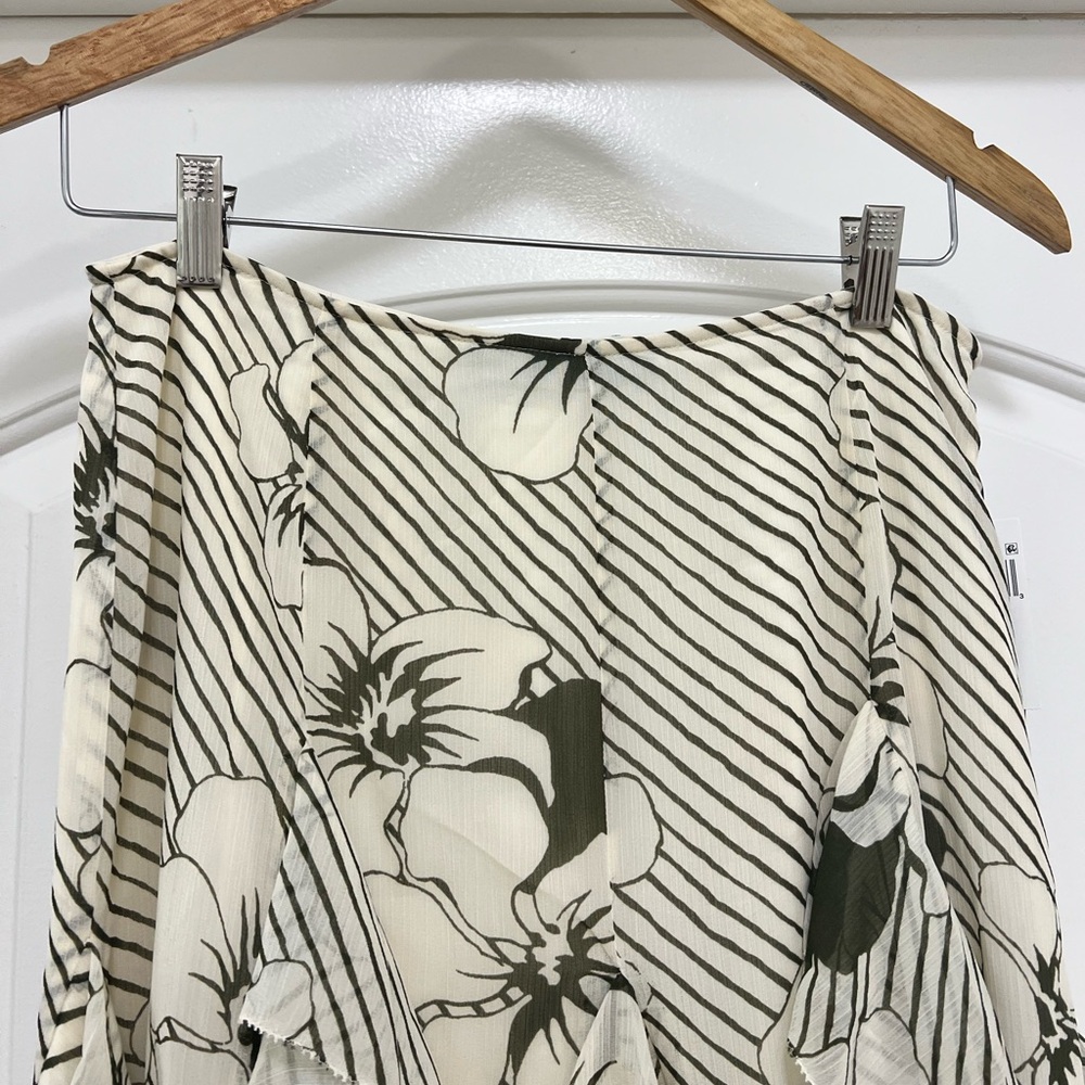 NWT Lauren Ralph Lauren Purple Label Ruffle Floral Skirt - Picture 10 of 15